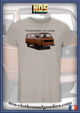 unisex t-shirt VW T3 orange mandala