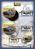 Badge /magnet / porte clé décapsuleur VW Golf 2 Cabriolet bleu clair