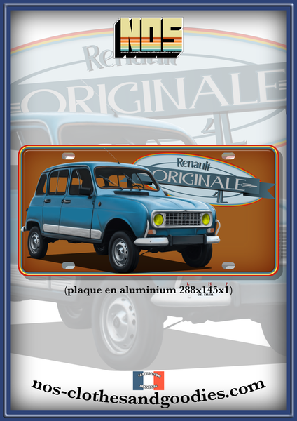 Plaque métal vintage Renault GT Turbo phase 1 - France Plaque métal vintage Renault GT Turbo phase 1 - France