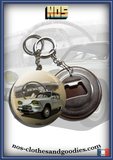 Badge/magnet/porte clé décapsuleur Citroën Ami 6 blanche tableau de bord