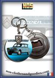 Badge/magnet/porte clé décapsuleur Citroën Ami 6 bleue 1963