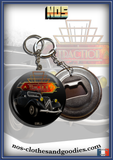 Badge /Magnet/bottle opener key ring Citroën traction 11B 1951 black 